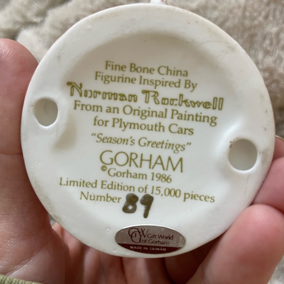 Vintage 1983 Norman Rockwell Christmas Collection Figurine - Picture 4 of 4